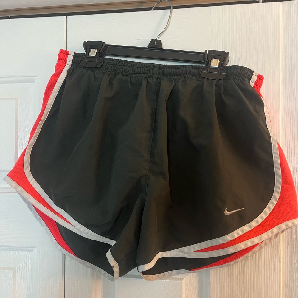 Nike Orange and Gray Athletic Shorts Lightweight Design